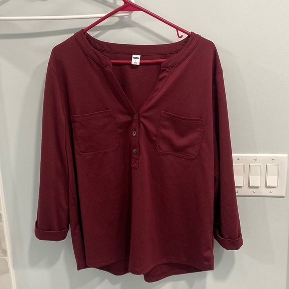 Old Navy Tops - Old navy large maroon blouse
